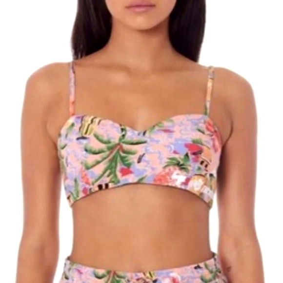 LF Tops - LF Tropical Print Crop Top M